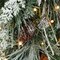 Haute Decor Snowfall Creek Holiday Chair Swag with Real Pinecones - PRELIT Battery Operated Timed LED Lights - 20 inches
